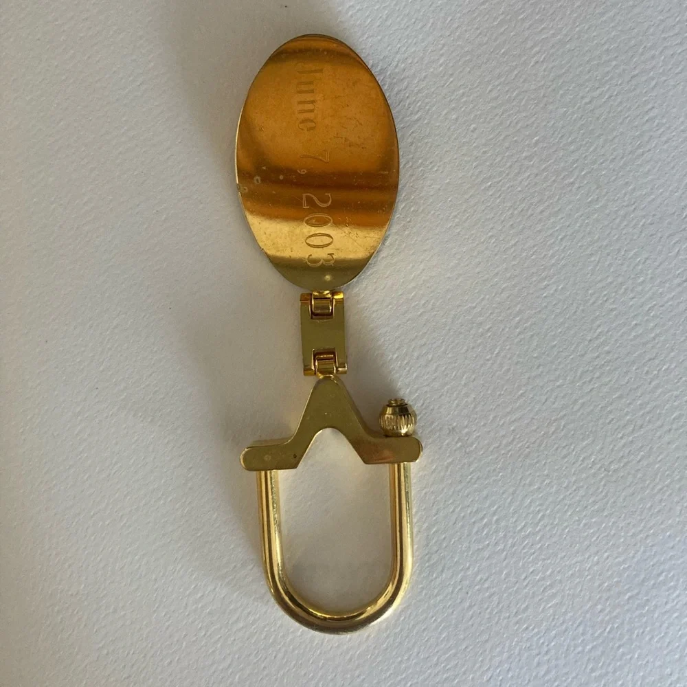 Belmont Park Gold and Green Keychain